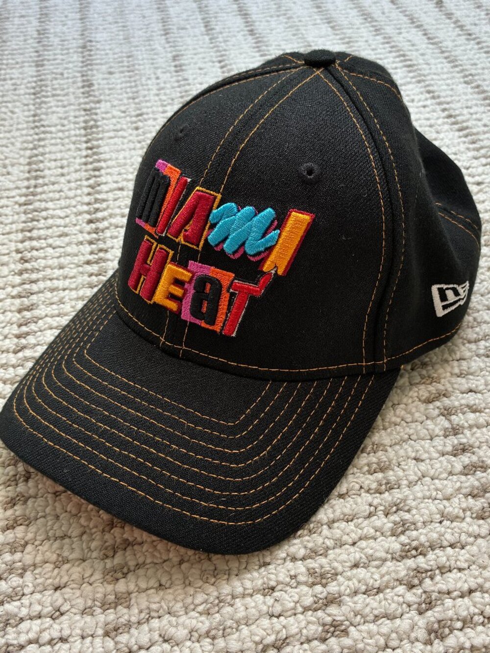 New Era Miami Heat Court Culture Mashup Fitted Hat Cap NBA Size Small/Medium